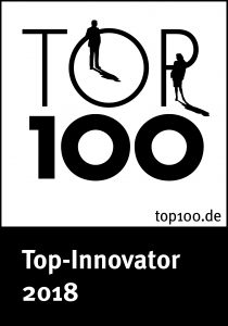 Top-Innovator 2018 Label schwarz